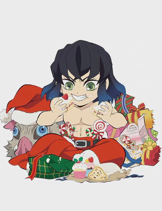 鬼灭之刃过圣诞，炭治郎化身圣诞老人，米豆子成为可爱小麋鹿