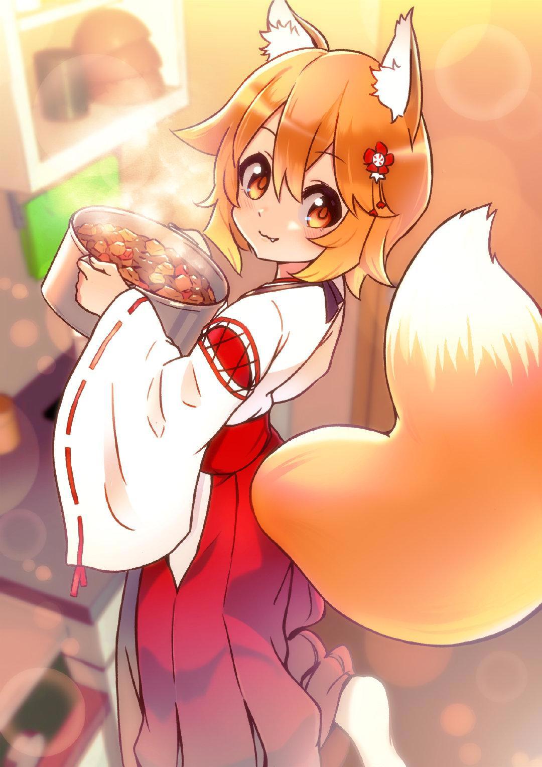 贤惠幼妻狐仙小姐：小狐仙精美插画分享，聪明又贤惠