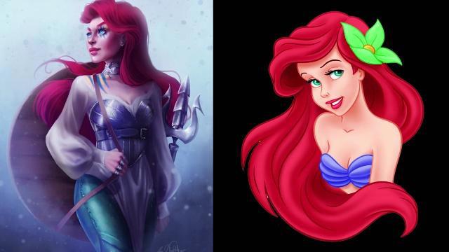 当迪士尼公主身处战场，艾莎变法师惊艳，白雪公主变战士荣耀悲壮