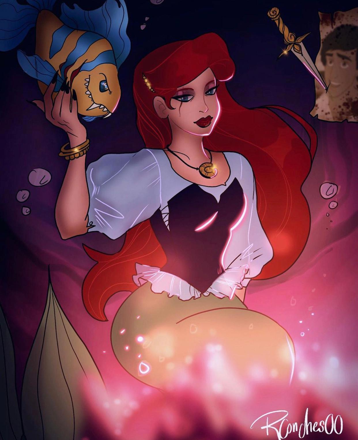 “反派”迪士尼公主：灰姑娘翻身当恶妹，小美人鱼开启猎杀模式