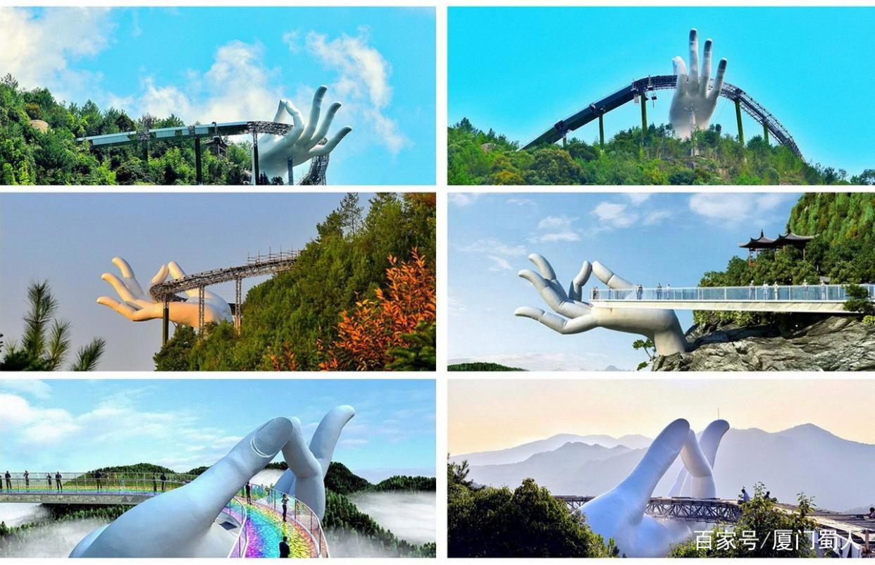 全国首座悬空彩虹仙手桥横空出世，新晋网红打卡地儿在闽中