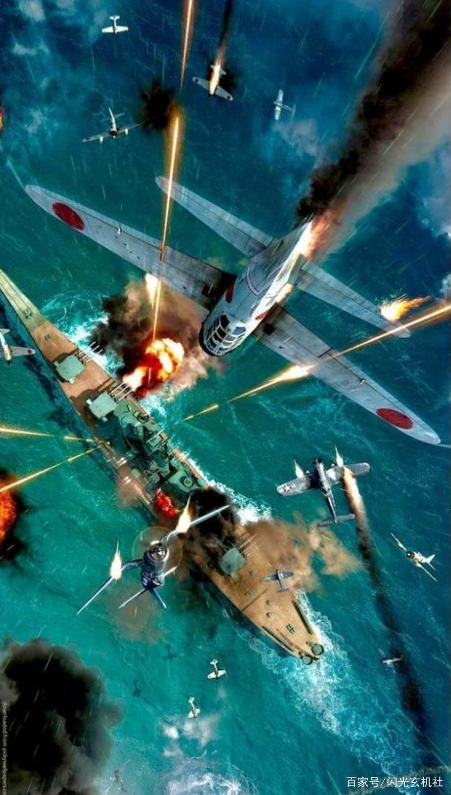 漫画绘本：来自海洋与天空的激烈鏖战-二战风云原画欣赏