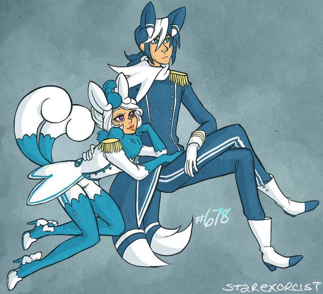 当神奇宝贝拟人化，伊布仙子秒变贵兄，黑白龙行为也太基情了！