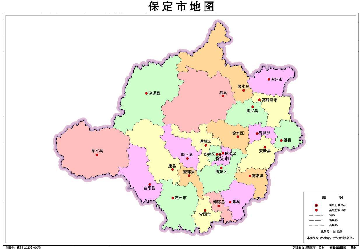 中华人民共和国-河北省行政区划地图