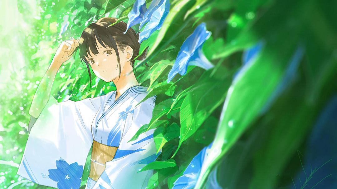 温柔治愈的氛围感人物插画，充满透明感与空气感的色彩魅力