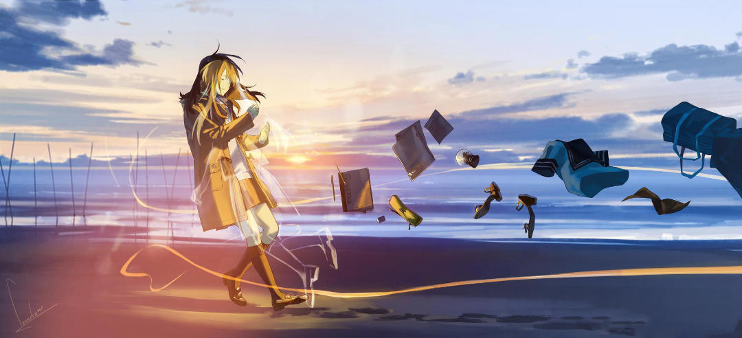 温柔治愈的氛围感人物插画，充满透明感与空气感的色彩魅力