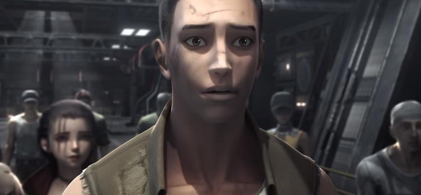 国漫《灵笼》，片头红字拉高了作品层次，不愧是国漫之光