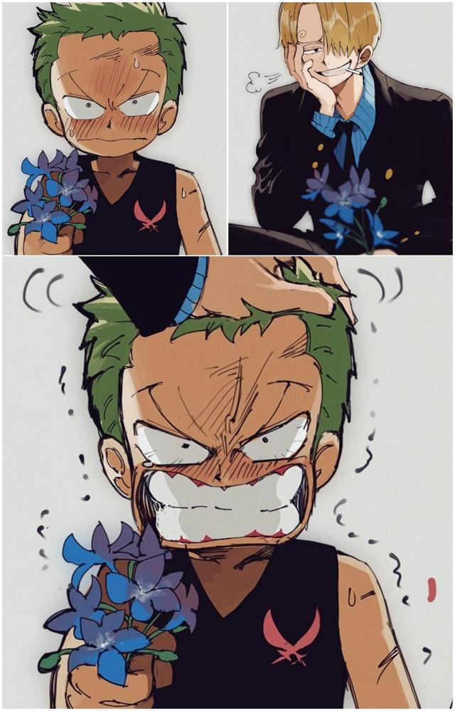 海贼王：“索香”漫画五则，索大化身纯爱大神，山治穿上女仆装