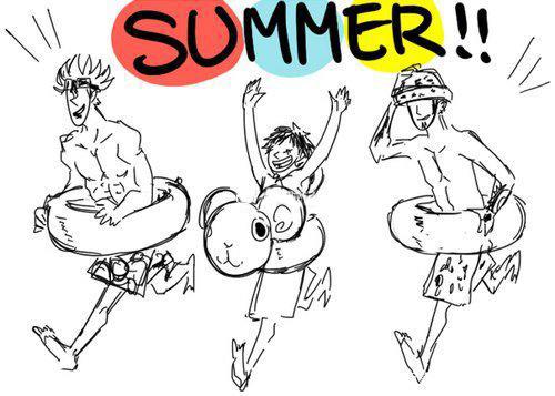 海贼王趣图：路飞穿淡黄长裙出场！索隆再次化身奶爸