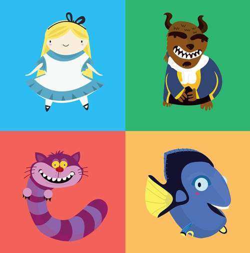 迪士尼童话版26英文字母，最喜欢ACJMR你们呢？