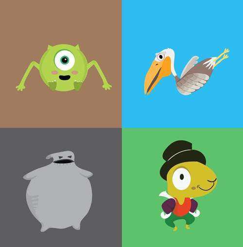 迪士尼童话版26英文字母，最喜欢ACJMR你们呢？