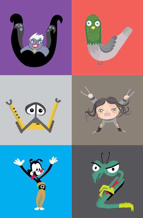 迪士尼童话版26英文字母，最喜欢ACJMR你们呢？