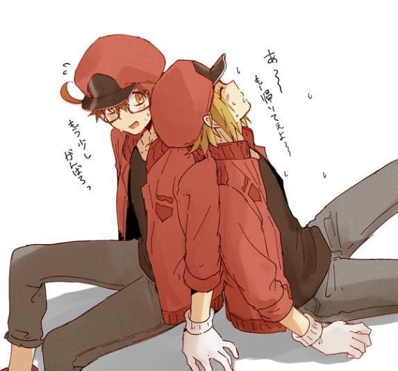 工作细胞BLACK动画版改动较多，漫画版是两个身体，好基友也没了