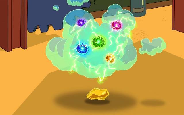 瑞克与莫蒂：莫蒂救了一个想毁灭碳基生物的气体，被姥爷的屁吓到