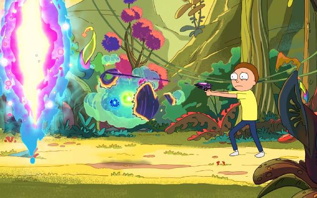 瑞克与莫蒂：莫蒂救了一个想毁灭碳基生物的气体，被姥爷的屁吓到