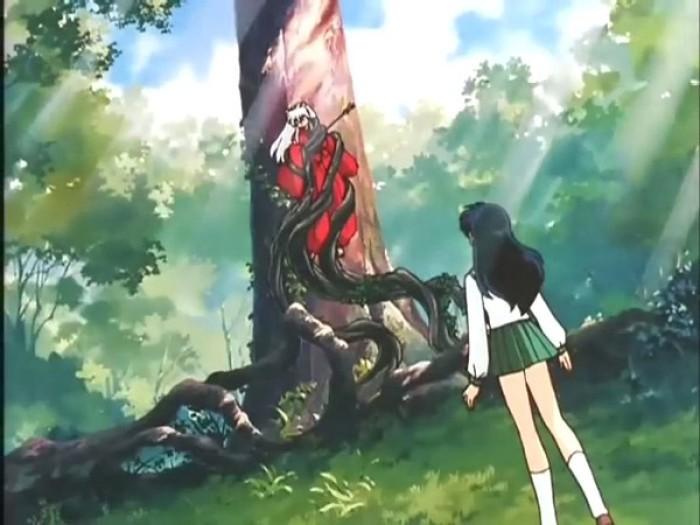 《犬夜叉》戈薇婚后的生活很幸福，犬夜叉望向妻子的眼神很温柔