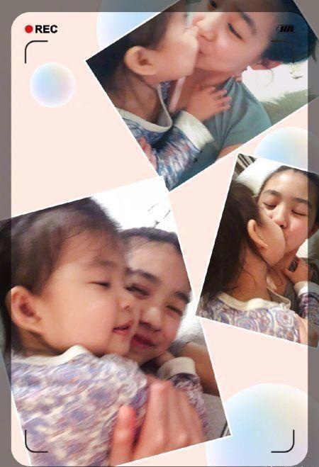 章子怡晒全家福，小苹果亭亭玉立醒醒古灵精怪，汪峰太有福气了