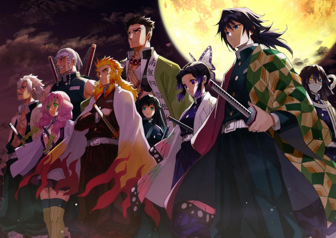 鬼灭之刃：海边度假的九柱，你会选泳衣版恋柱，还是露肩装的虫蛀