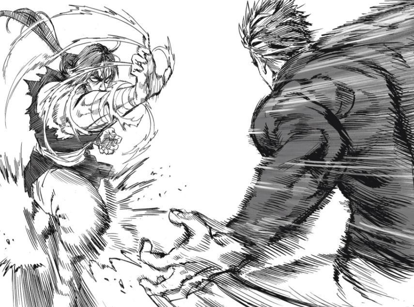 一拳超人：饿狼掌握爆心解放拳，邦古被压制，杰诺斯拼死救龙卷