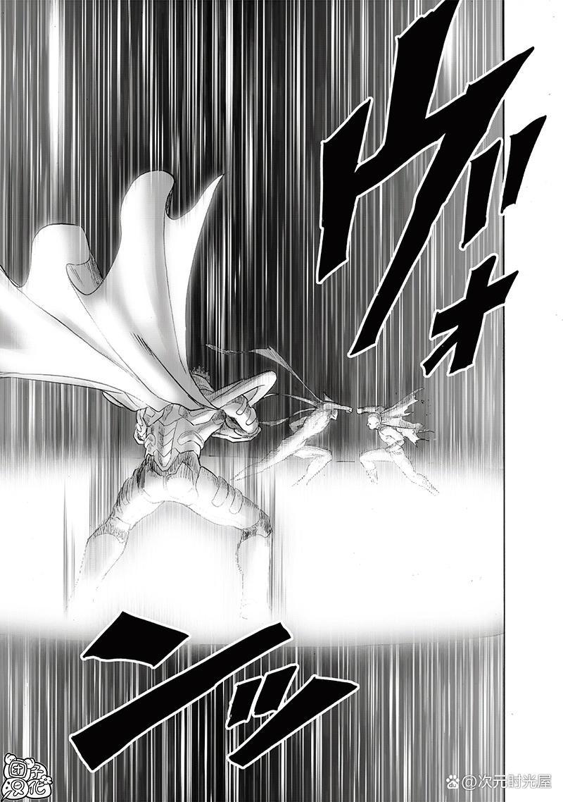 一拳超人漫画212话：琦玉实力解放，进入认真第二状态怒揍饿狼