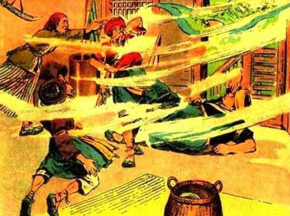 连环画《一幅僮锦》，根据民间传说改编，出自著名画家颜梅华笔下