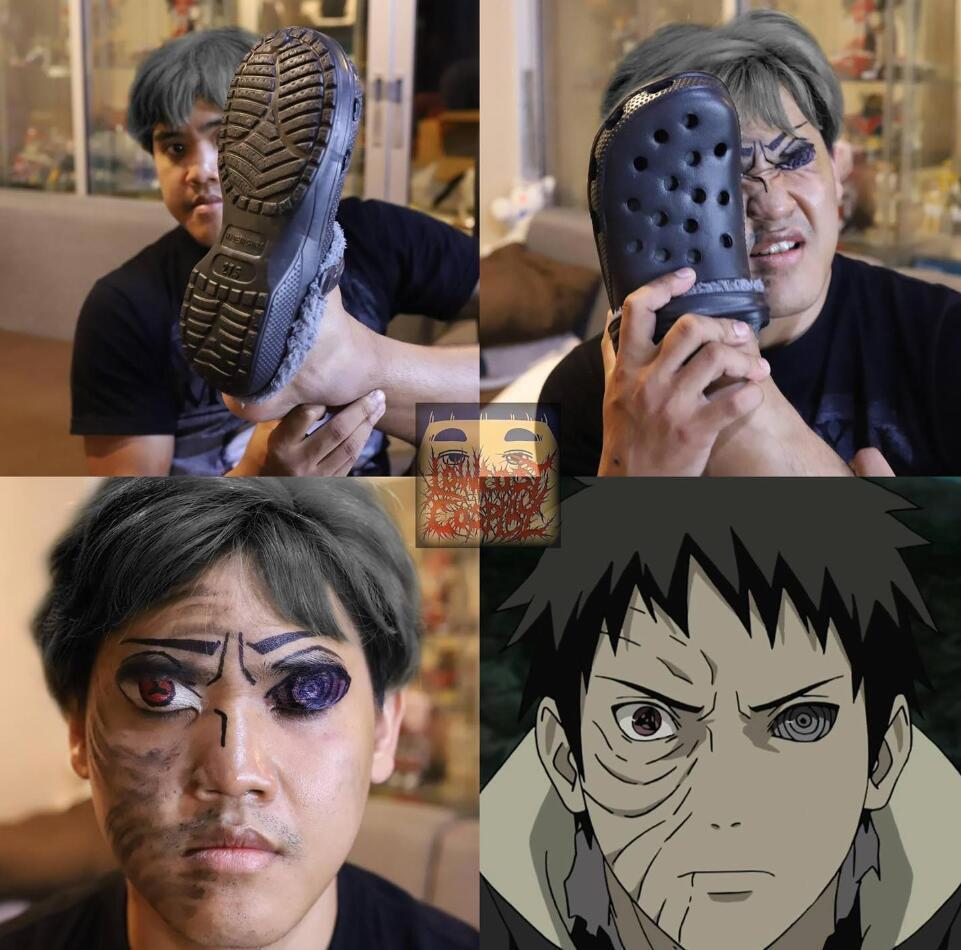 泰国小哥终于对火影出手了，写轮眼辣眼睛，创作果然没有瓶颈