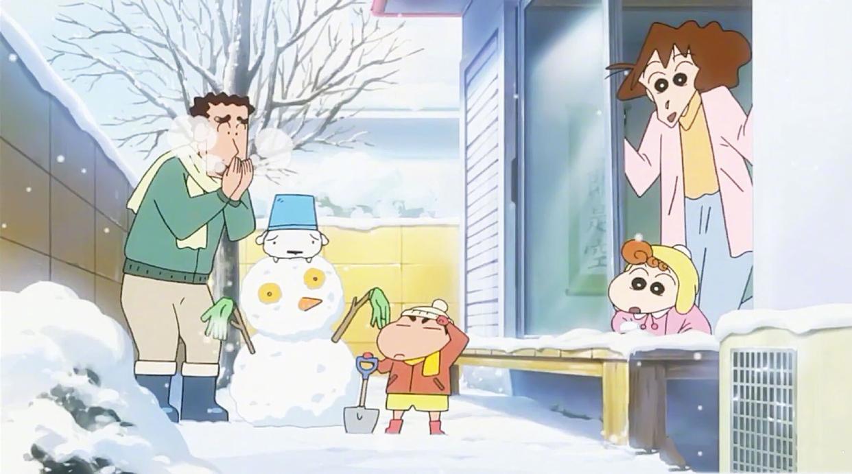 童年动漫《蜡笔小新》，用蜡笔小新一家看遍温馨的春夏秋冬