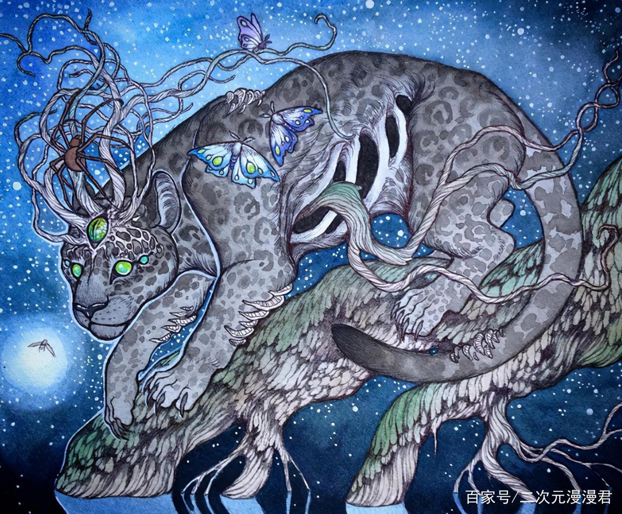 艺术家绘制诡异插画，各个都充满了猎奇风格，看久了还有点恐怖