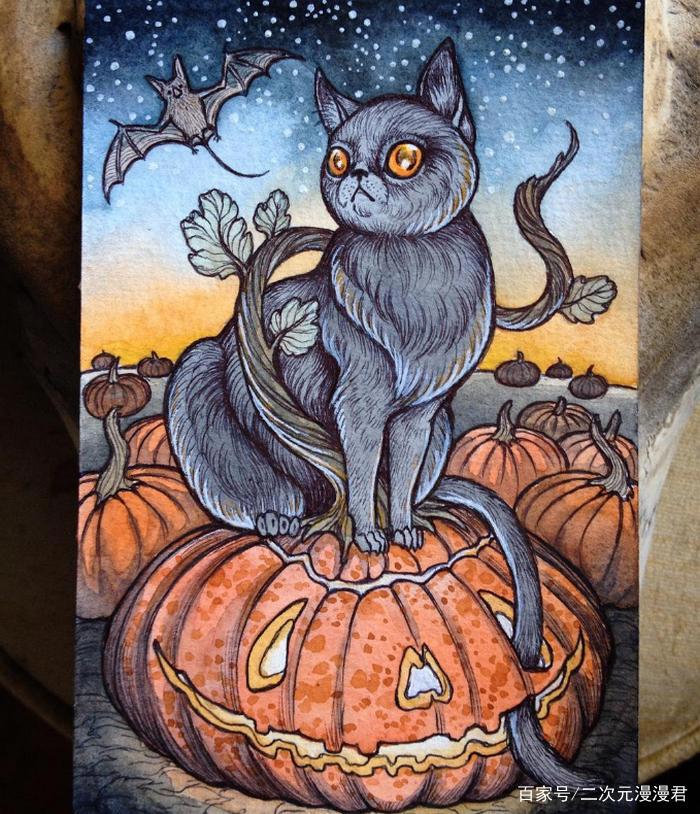 艺术家绘制诡异插画，各个都充满了猎奇风格，看久了还有点恐怖