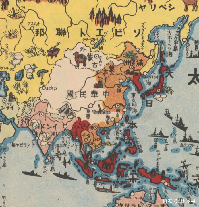 你知道1942年的二战形势吗？这张日本战争地图能看到全球战场