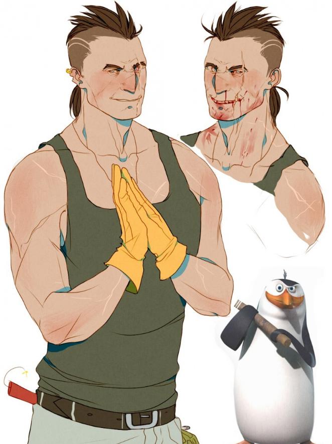 《马达加斯加》企鹅拟人，老大有点帅气，老三有点恐怖