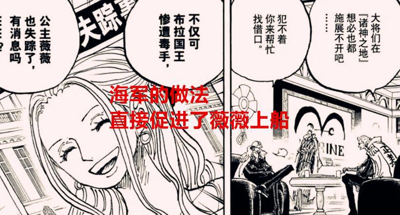海贼王1057话：海军会对薇薇发出通缉令，促进了薇薇上船的可能性