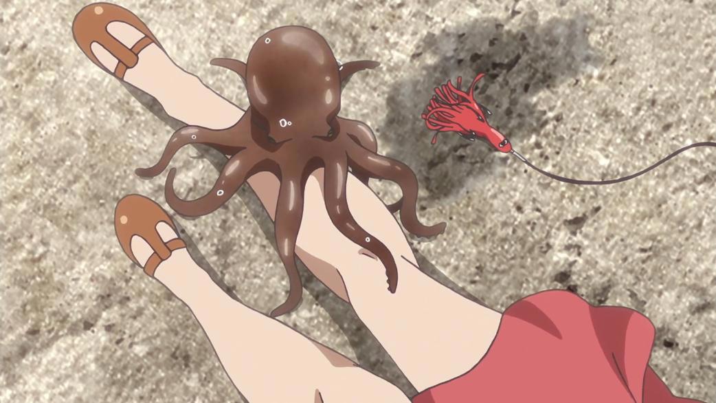 四月新番软妹钓鱼，既有福利还满足了食欲《放学后海堤日记》