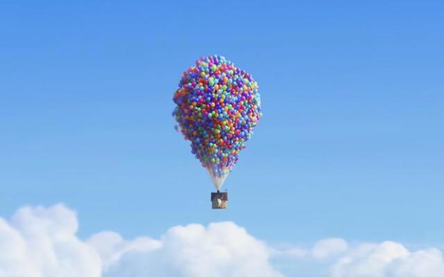 《飞屋环游记》一老一少的气球之旅，是对爱情与梦想的追求