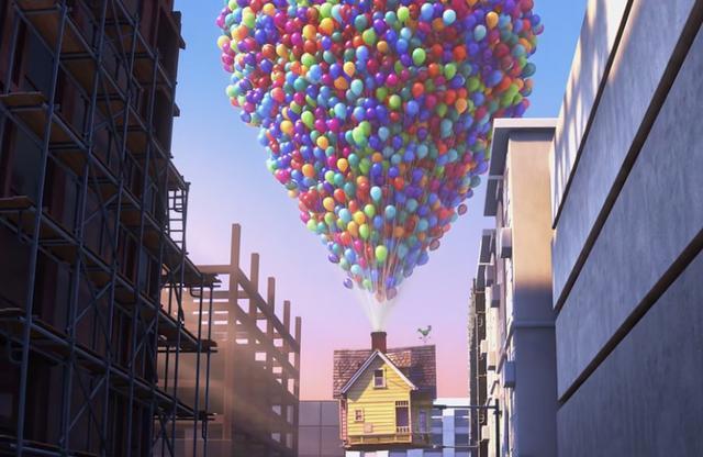 《飞屋环游记》一老一少的气球之旅，是对爱情与梦想的追求