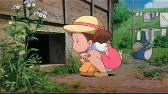 宫崎骏一部精美动漫龙猫，无论画风还是剧情都让人非常轻松和感动