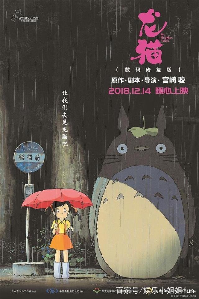 宫崎骏《龙猫》30年后再相约，高清版本内地定档12月14日复映