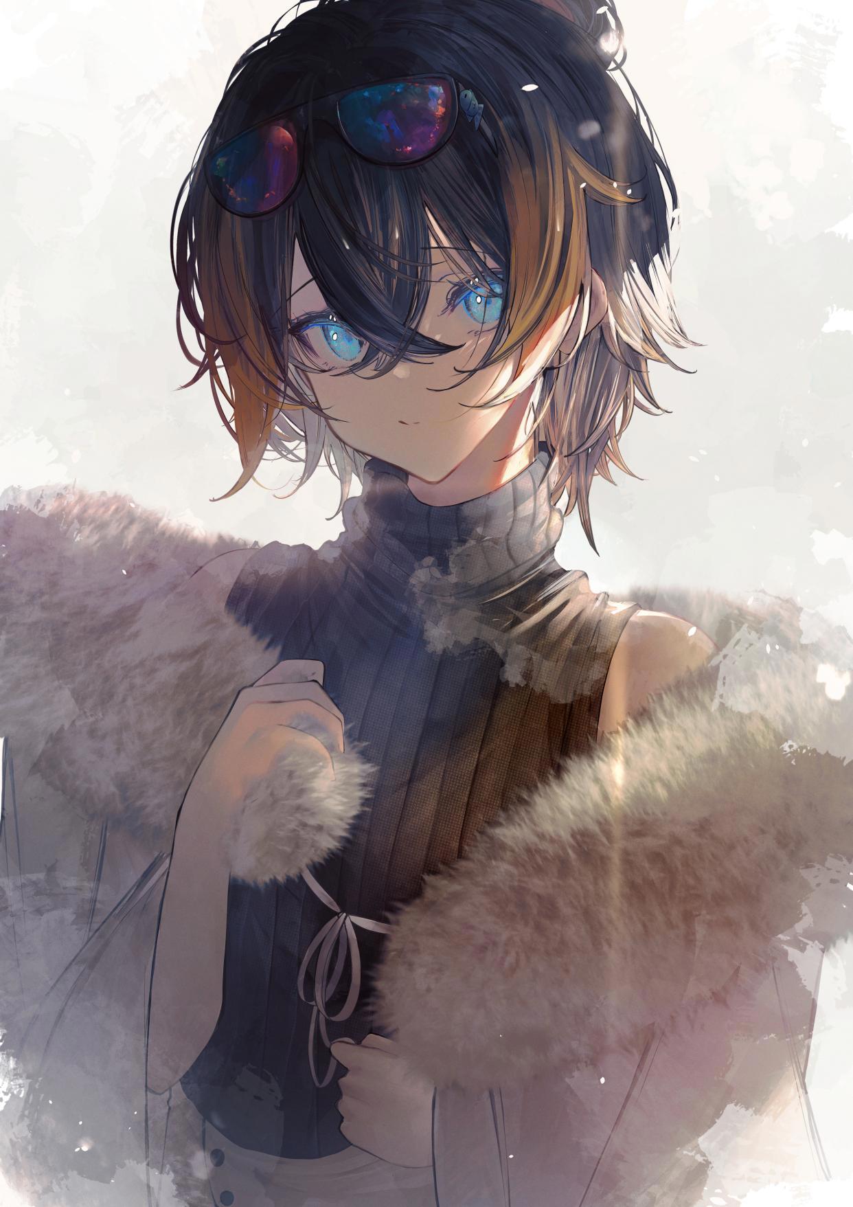 画师「anon」作品欣赏：独具特色，可甜可咸的虚拟主播同人插画