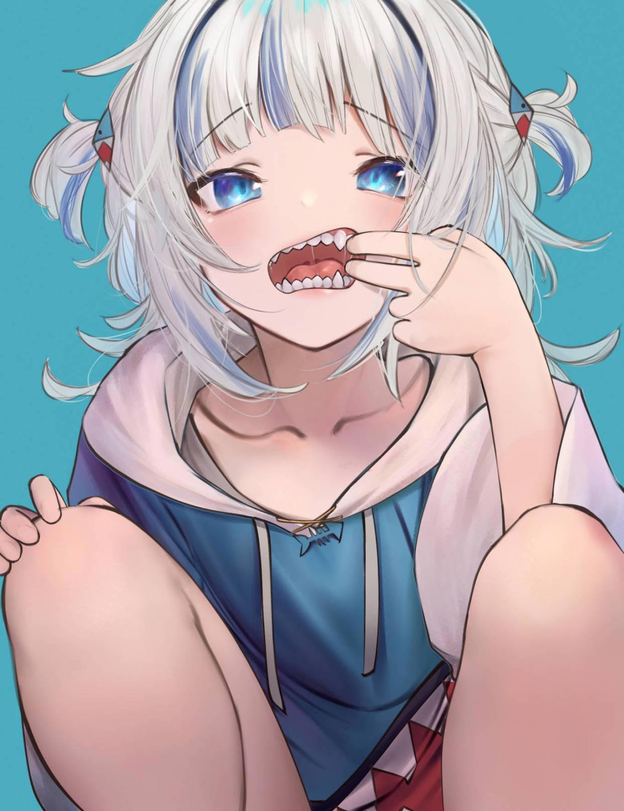 画师「anon」作品欣赏：独具特色，可甜可咸的虚拟主播同人插画