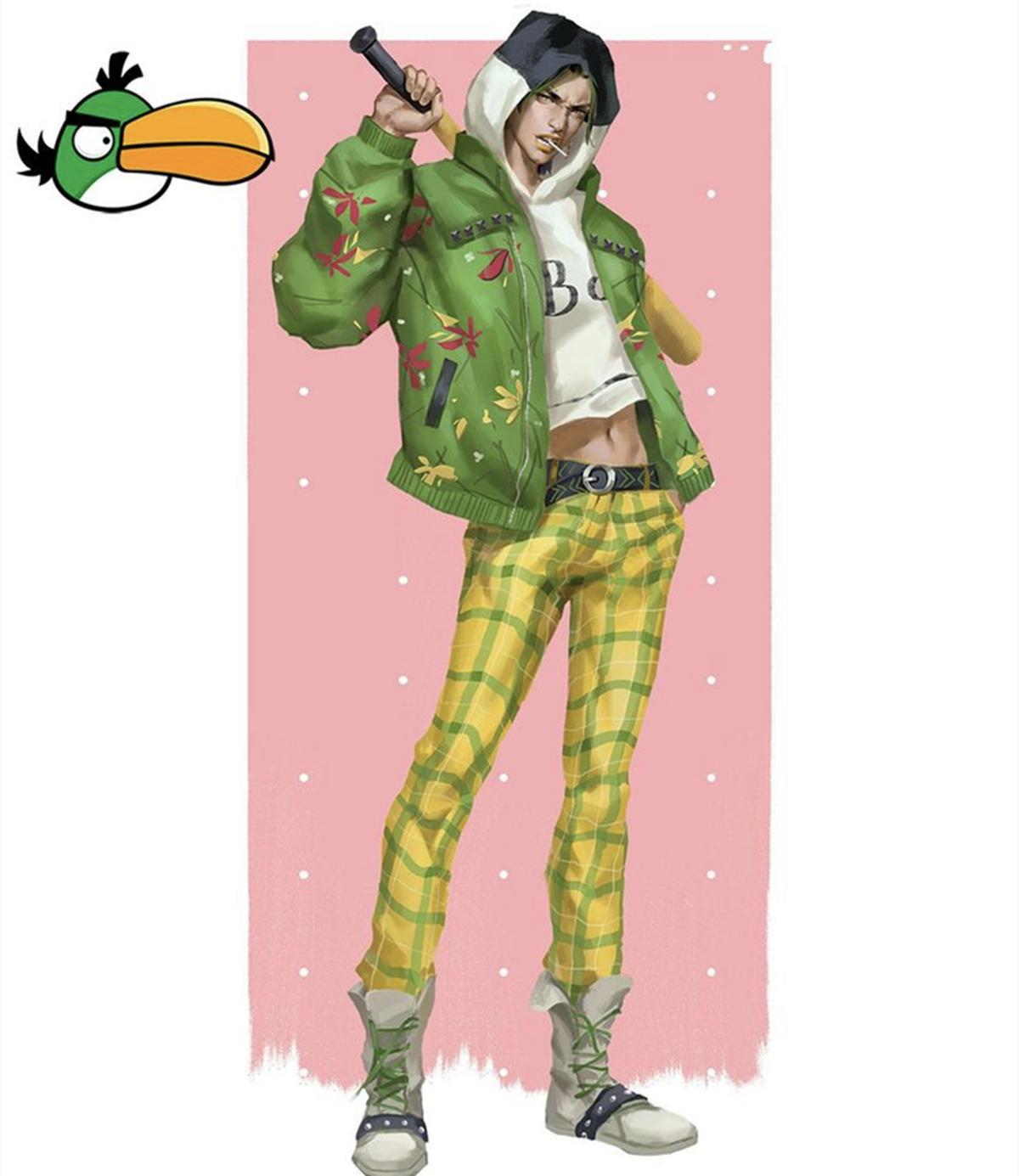 愤怒的小鸟拟人化，除了小绿外其余都是女角色，有点儿羡慕猪猪了