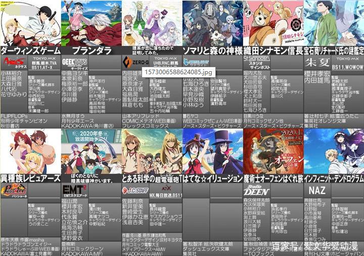 新出炉的2020年一月番，看完列表后，老司机们都表示追定了！