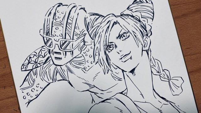 JOJO：不灭钻石的人设发了张徐伦手绘图，或许暗示第6部快了