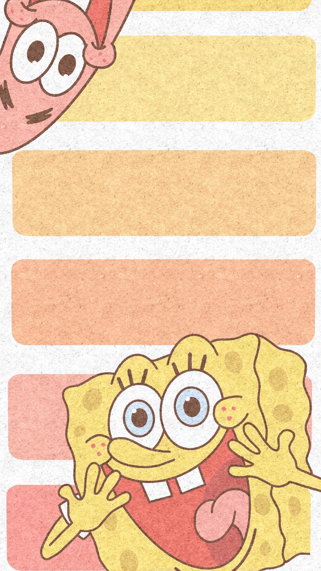 动漫｜海绵宝宝高清手机壁纸友谊地久天长