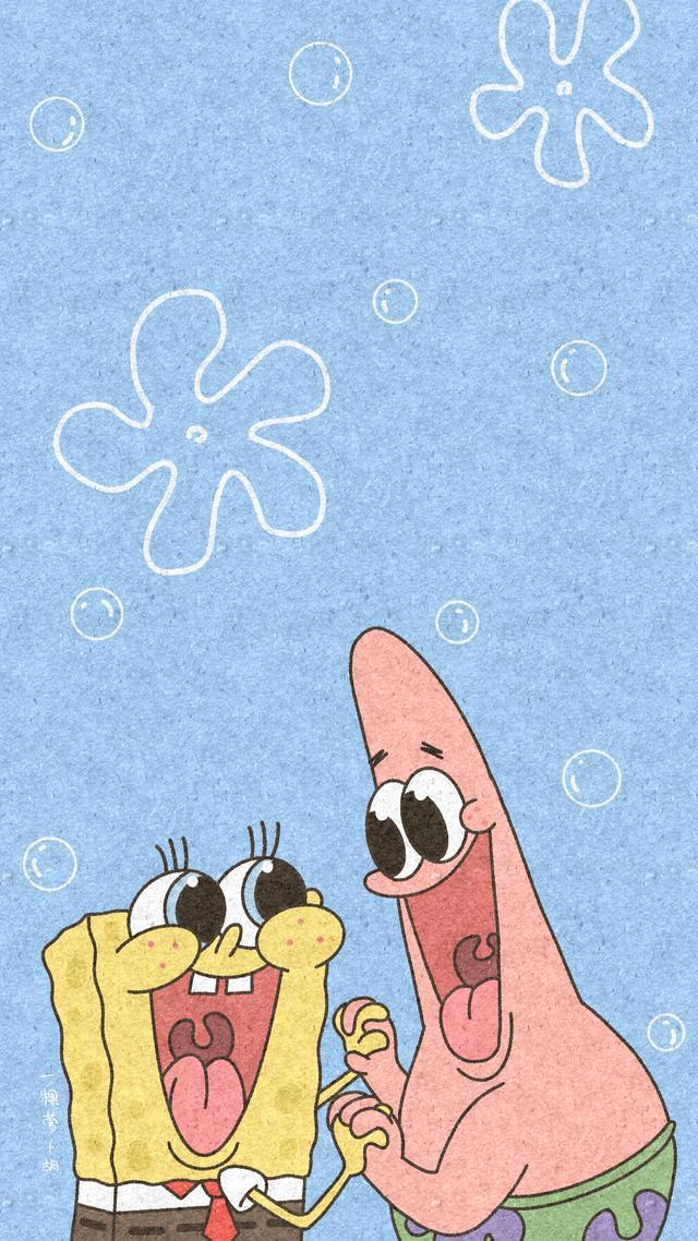 动漫｜海绵宝宝高清手机壁纸友谊地久天长