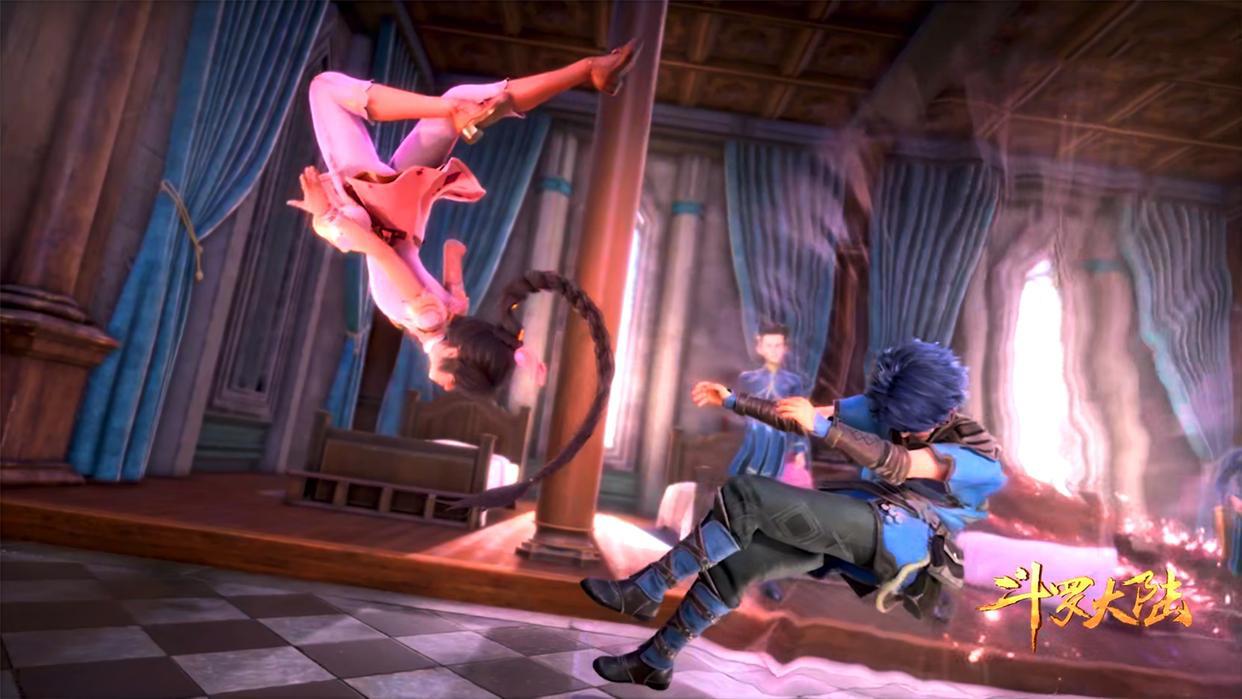 小舞的一百种踢法，兔子蹬腿不算啥，倒挂金钩连唐三都扛不住