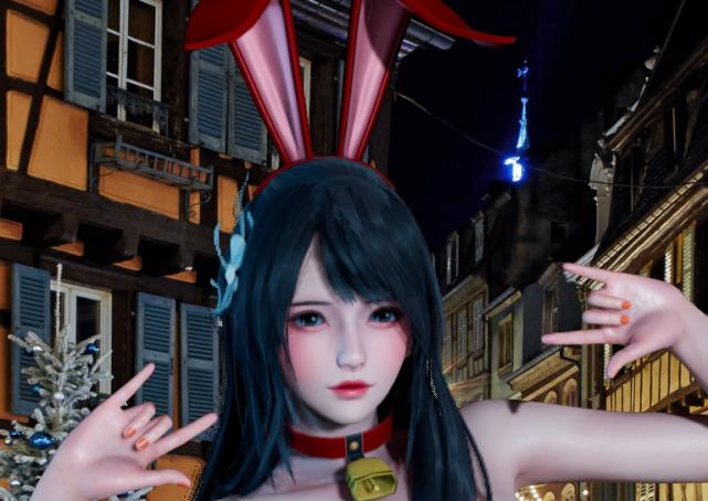 斗罗大陆：大神自制小舞兔女郎装，颜值比动漫还美，项圈令人心动