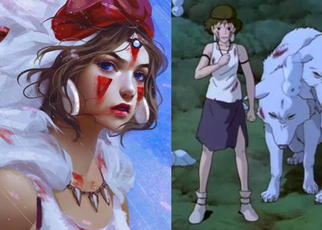 人气动漫角色变写实画风，幽灵公主美炸，网友：天线宝宝变绿巨人？