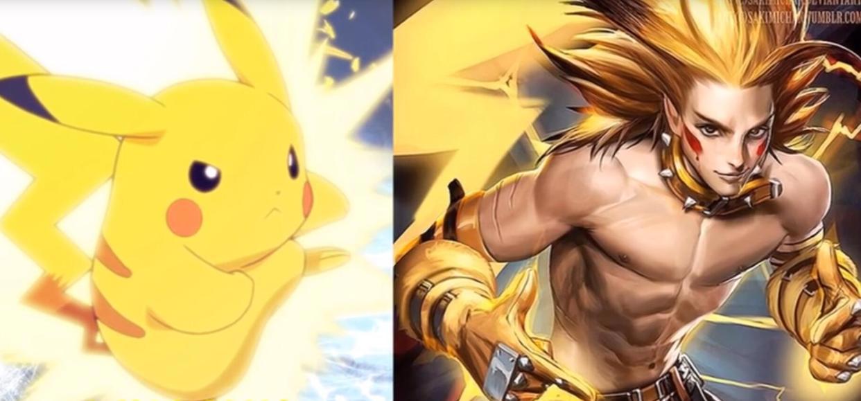 童年动画人物拟人化，烧包谷成霸道总裁，看到皮卡丘：帅哥你谁