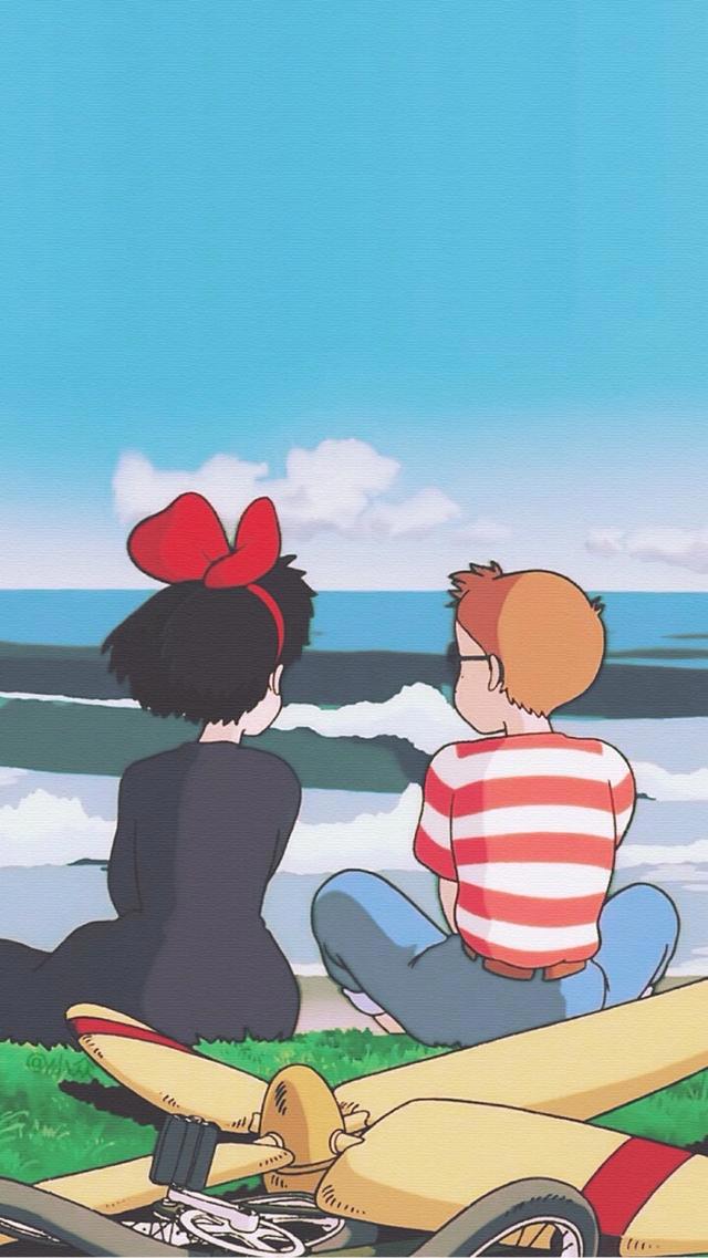 动漫《魔女宅急便》壁纸——心情好极了，连空气都有一点蓝蓝的了