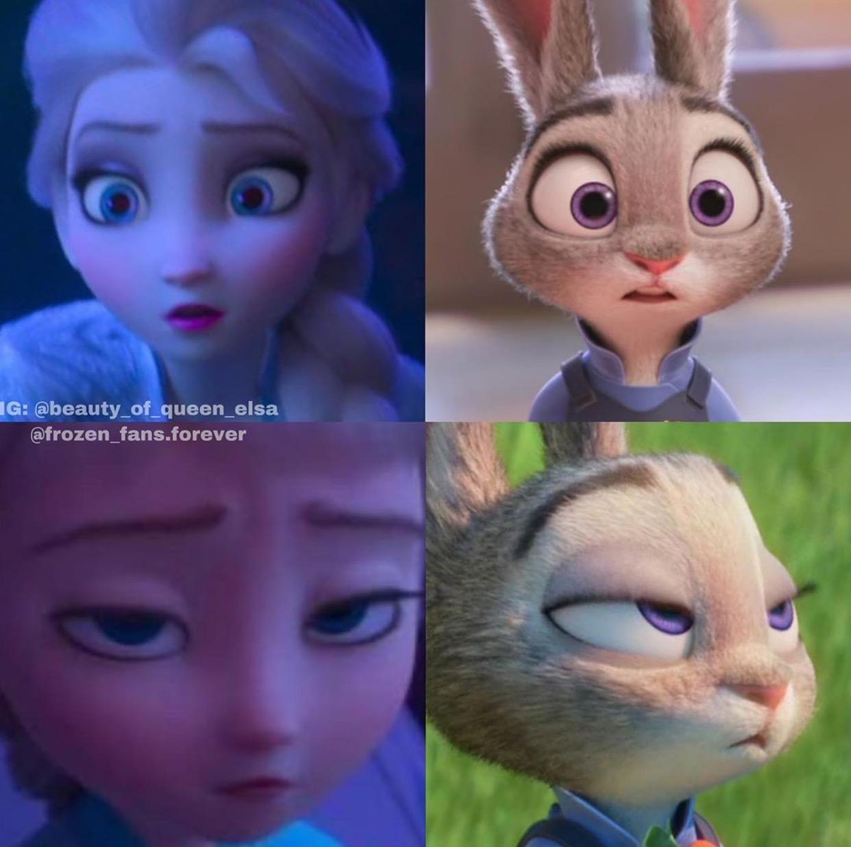 《冰雪奇缘》艾莎表面是女王，私下却和安娜、COS《疯狂动物城》